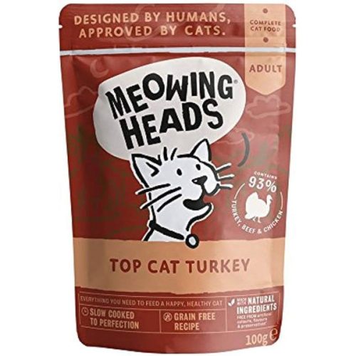 Meowing Heads Top Cat Turkey Pouch 100g