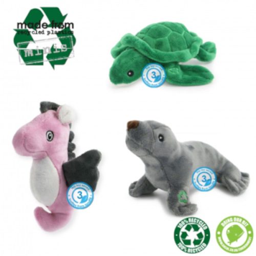Ancol "Made From" Mini Turtle/Seal/Sea Horse Toy