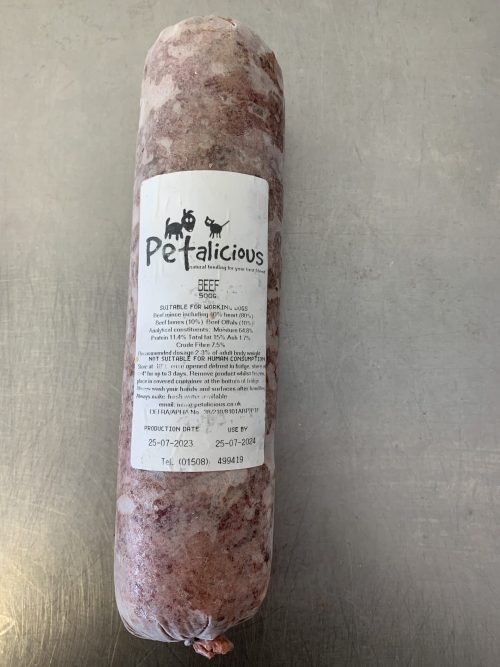 Petalicious 80% Raw Beef Tube 500g