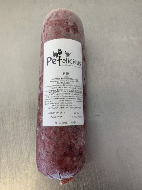 Petalicious 80% Raw Pork Tube 500g