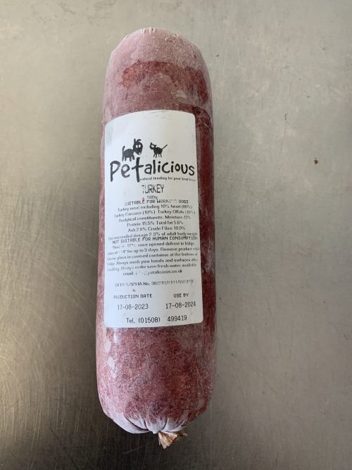 Petalicious 80% Raw Turkey Tube 500g