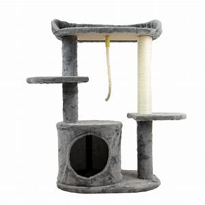 Ancol Grey Cat Scratch Post Tree 78cm