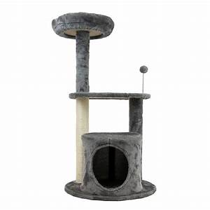 Ancol Soft Grey Cat Scratch Post Tree 94cm