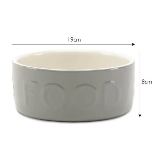 Scruffs Classic Food Bowl Grey 19cm