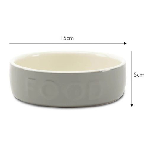 Scruffs Classic Food Bowl Grey15cm