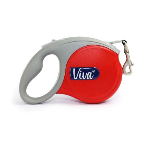 Ancol Viva Retractable Lead Red Medium 5m