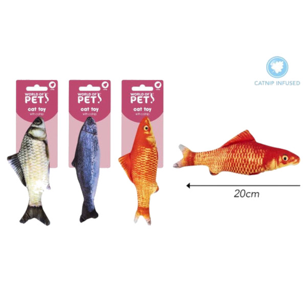World Of Pet Soft Fish With Catnip 20cm