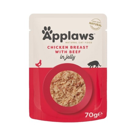 Applaws Cat Chicken & Beef In Jelly Pouch 70g