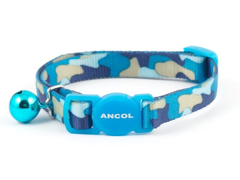 Ancol Cat Collar Camouflage Blue