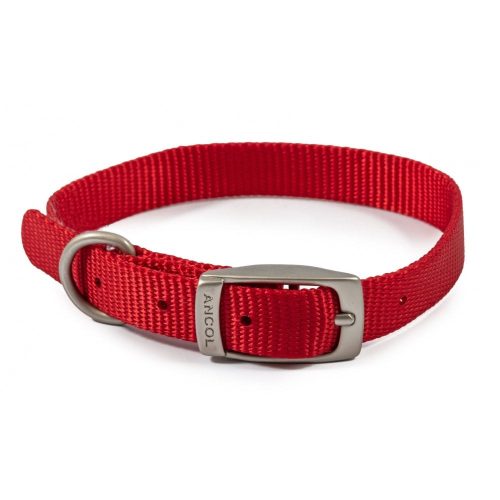 Ancol Nylon Dog Collar Buckle Red 39-48cm